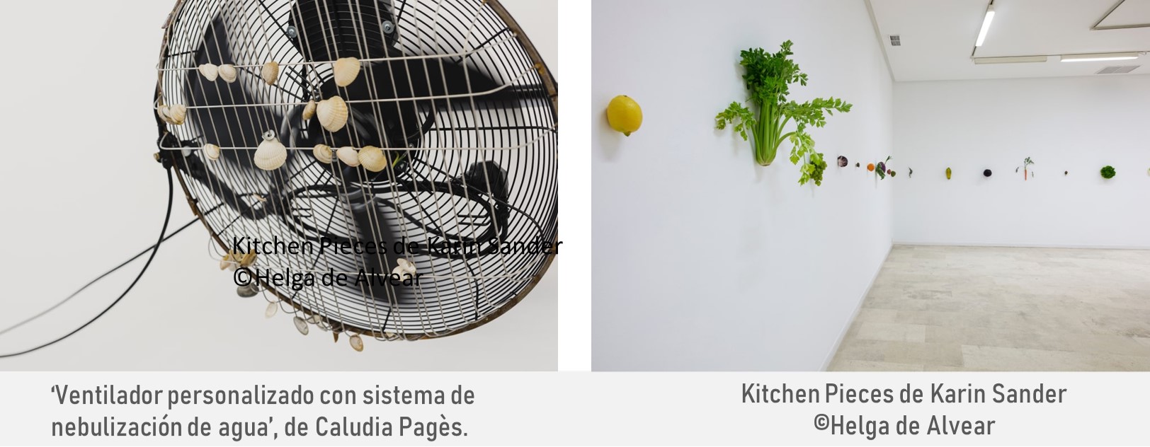 ‘Ventilador personalizado con sistema de nebulización de agua’, de Caludia Pagès. y Kitchen Pieces de Karin Sander